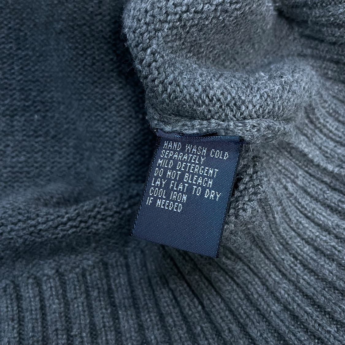 폴로 랄프로렌 포니 로고 코튼 반집업 니트 그레이 상품이미지4