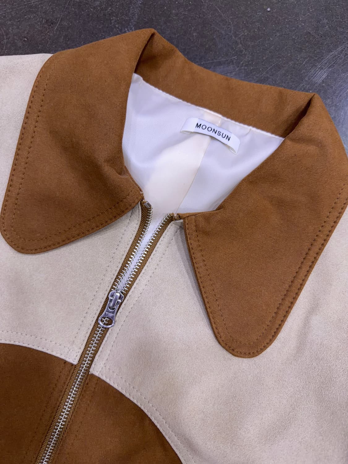 문선 유니섹스 웨스턴 스웨이드 집업 자켓 브라운 상품이미지7