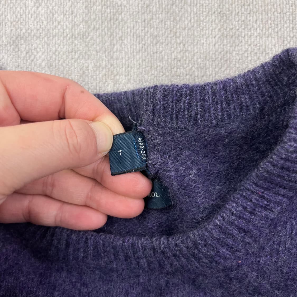 W 95 폴로랄프로렌 램스울 퍼플 니트 상품이미지4