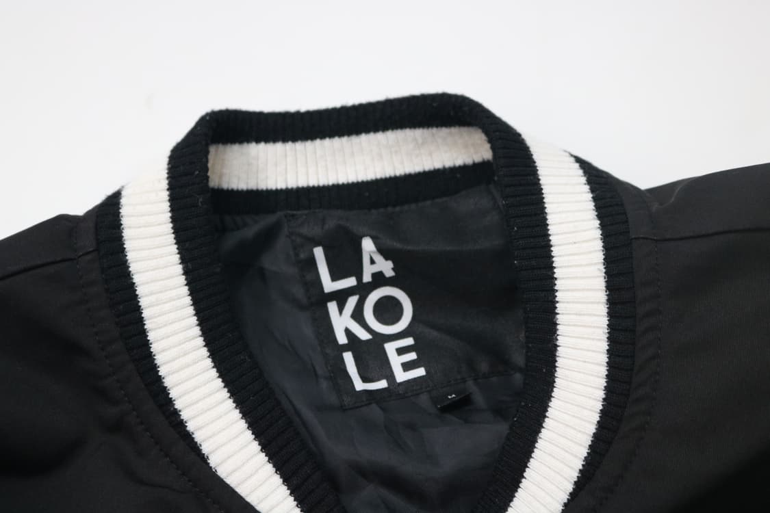 LAKOLE 라콜레 블랙 사우스 캐롤라이나 자수 바시티 자켓 M 상품이미지4