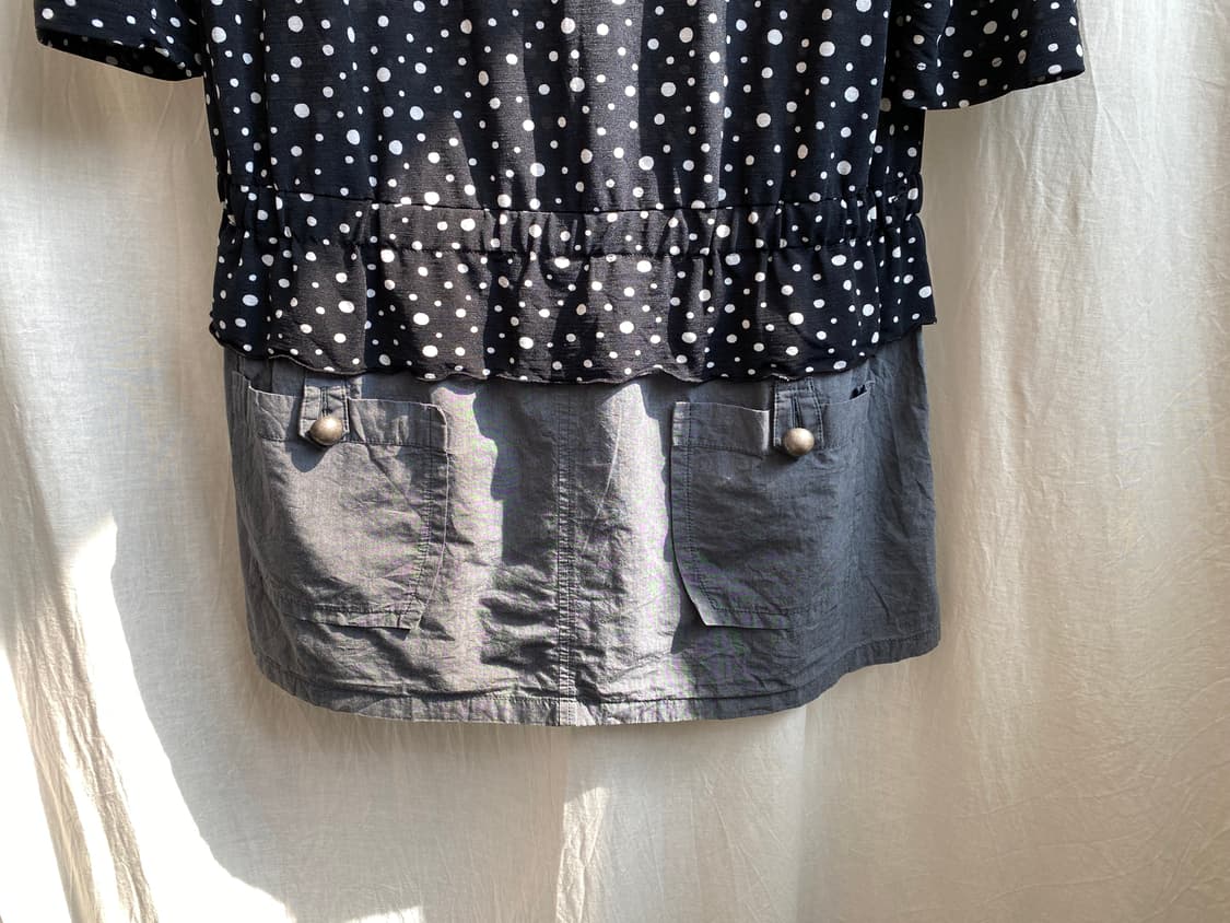 네이비 도트 시스루 원피스(M) 상품이미지6