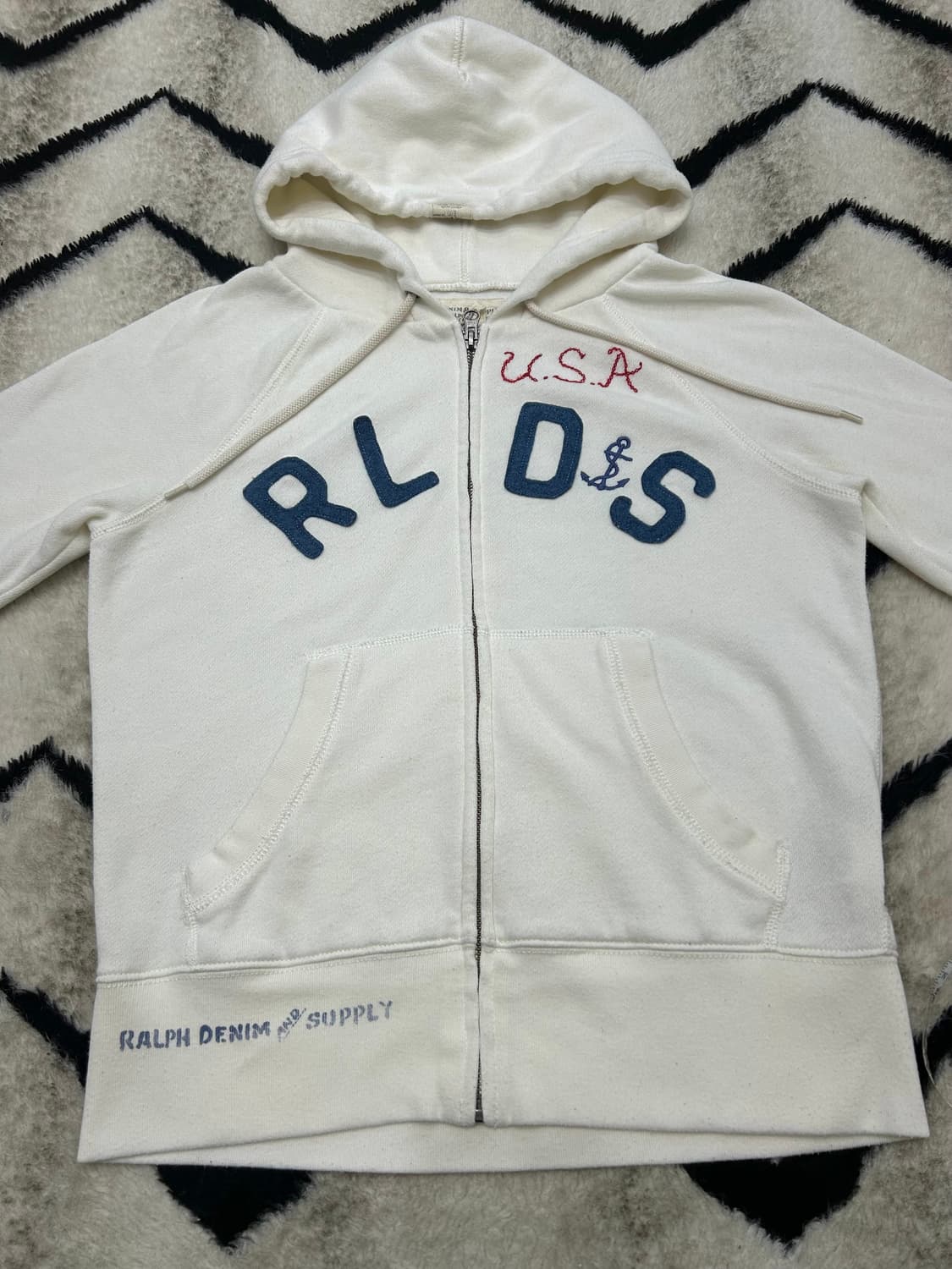 [M]폴로 데님앤서플라이 스펠아웃 후드집업/기모 상품이미지3