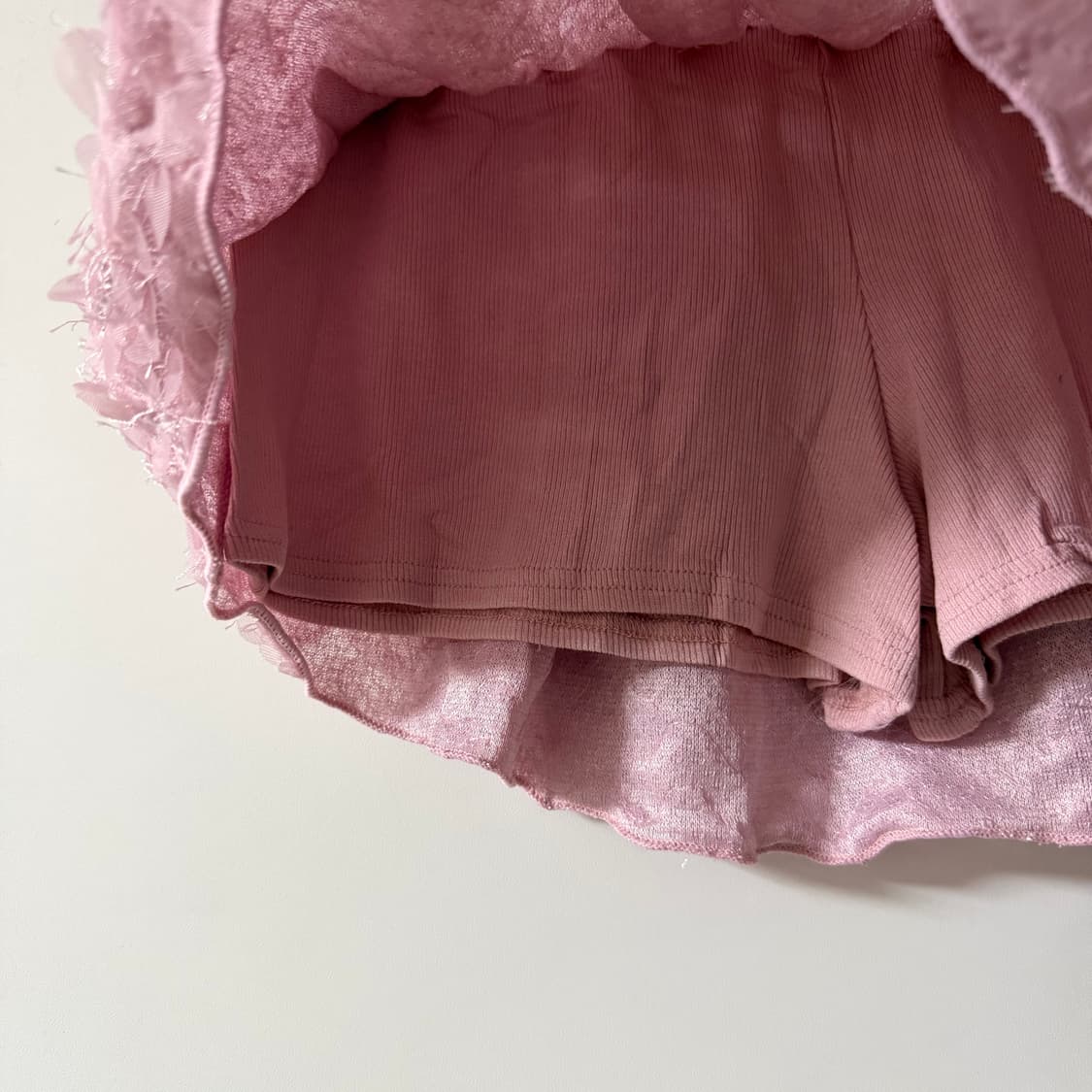 새상품 여자 플로럴 숏 치마바지 (핑크) 상품이미지3