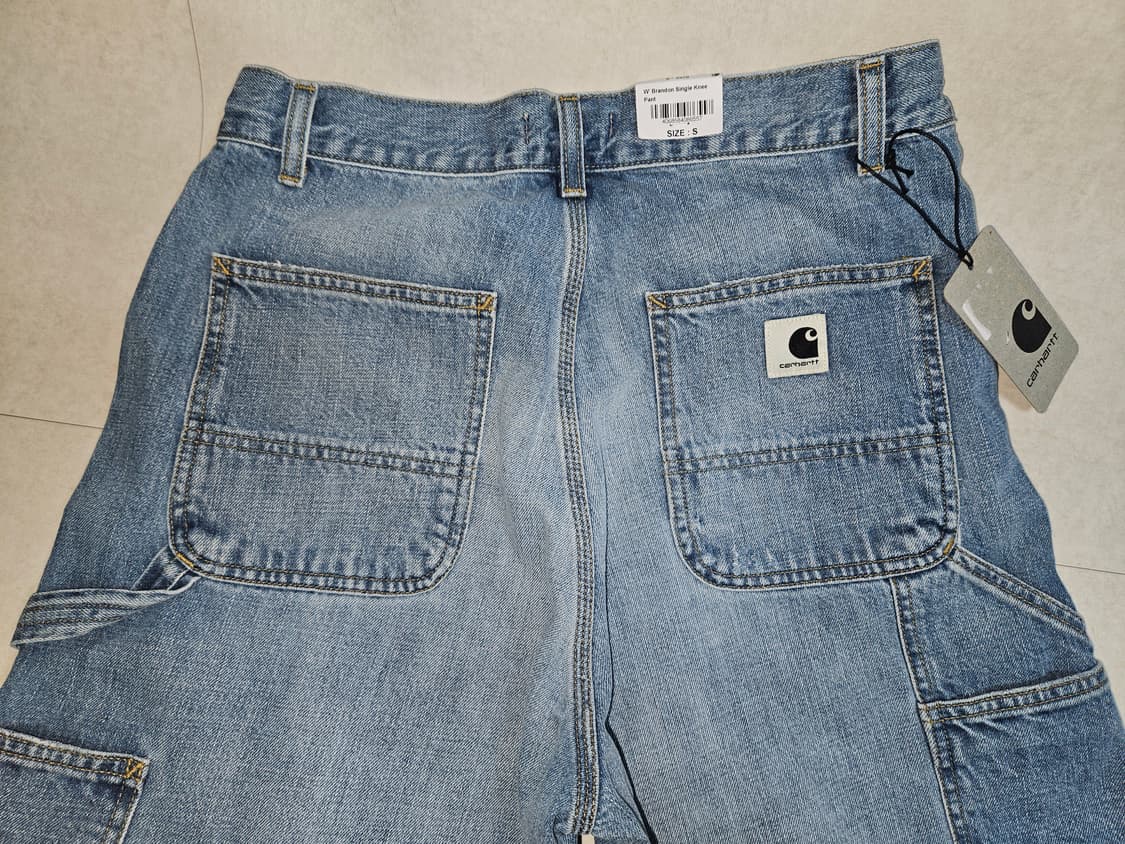 칼하트 여성 브랜든 싱글 니 팬츠 카마노 블루 버스트 워시드 상품이미지8