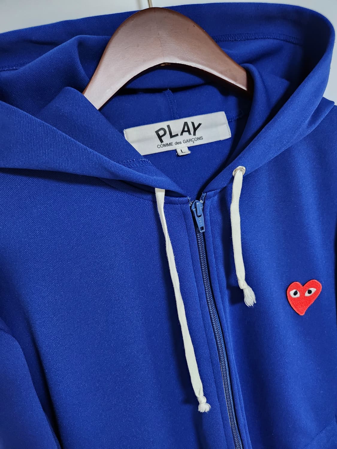 L 꼼데가르송 블루 레드와펜 남성 후드집업 AZ-T172 상품이미지2