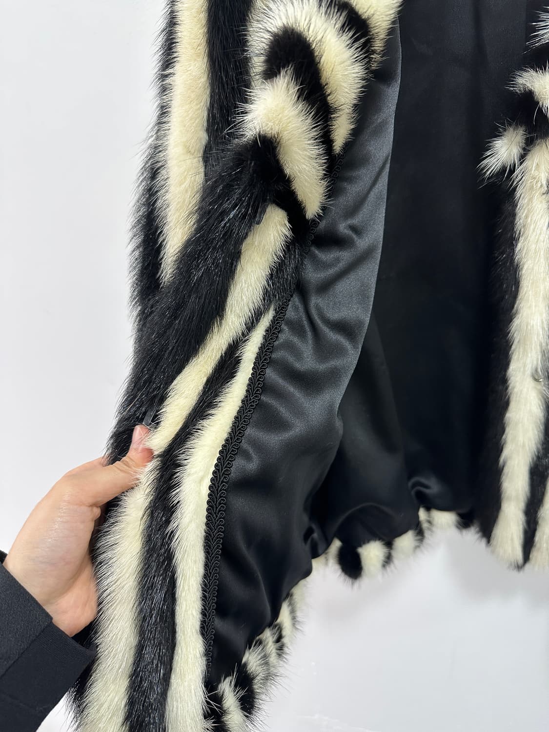 Mink lambs leather point fur jacket 상품이미지8