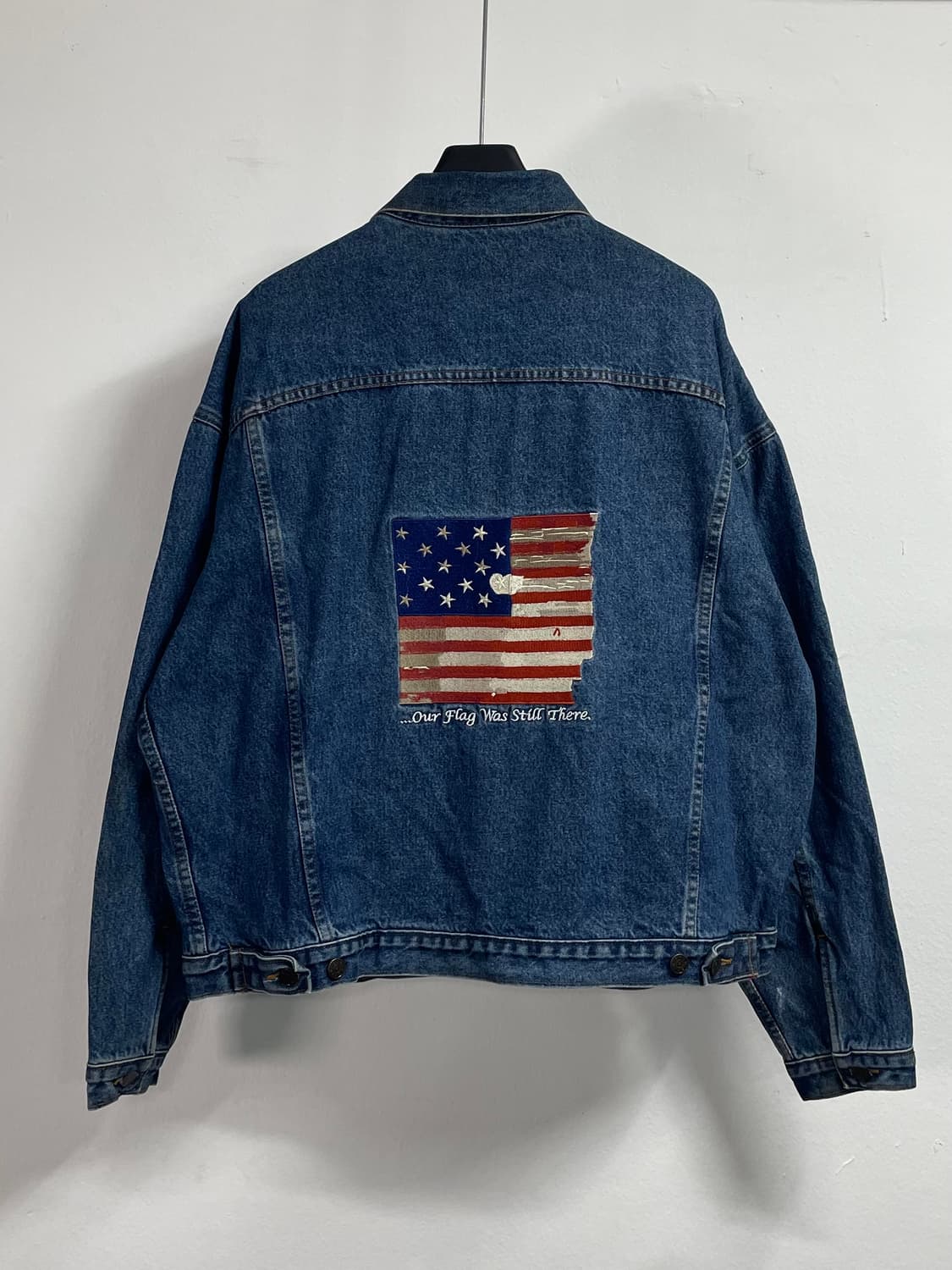90s IMUS 성조기 캔버싱 청자켓 (on.248) 상품이미지3