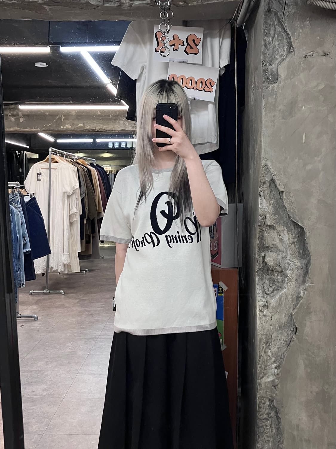 오프닝프로젝트 베를린 하프 니트 화이트 #csz3885 상품이미지2