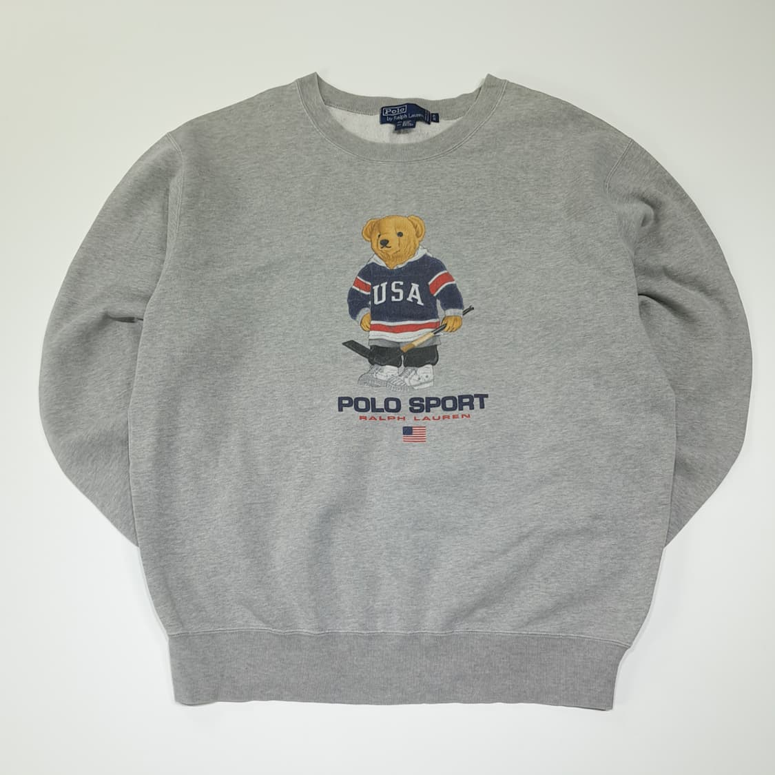 CL536 M 폴로 90s 캐나다판 하키베어 그레이 맨투맨 상품이미지1