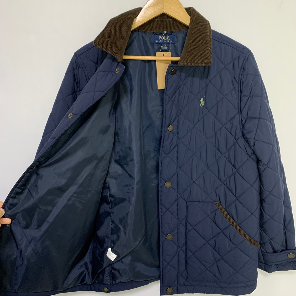 폴로 랄프로렌 빈티지 네이비 퀼팅 점퍼 자켓 키즈 L 여성 M 상품이미지5