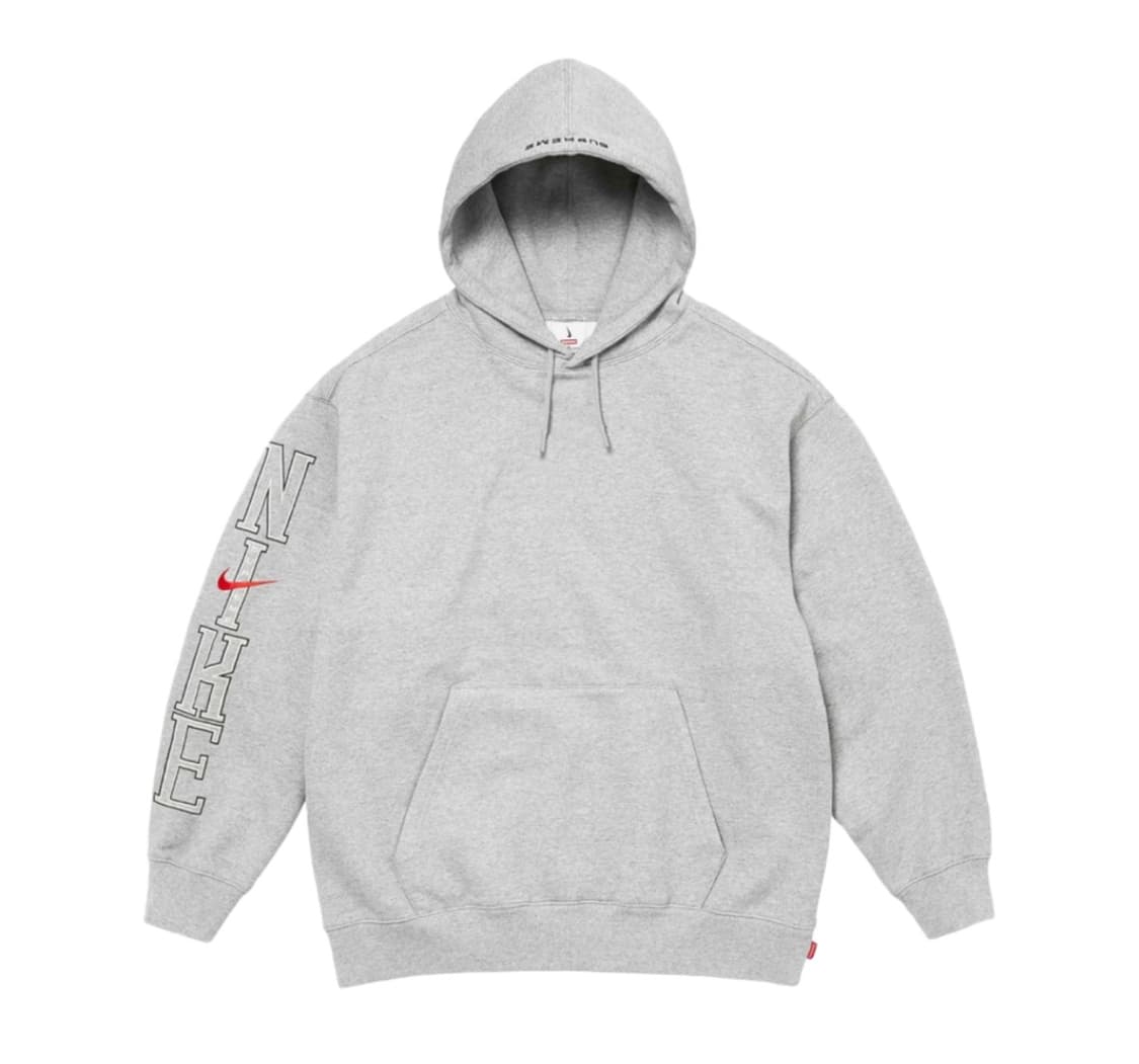 [M size] 나이키 슈프림 헤더그레이 후드 상품이미지1