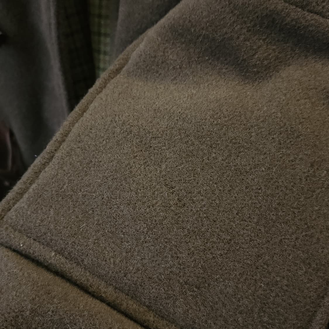 90s 프렌치 울 코트 빈티지 코트 이태리 더플코트 카키 L 상품이미지9