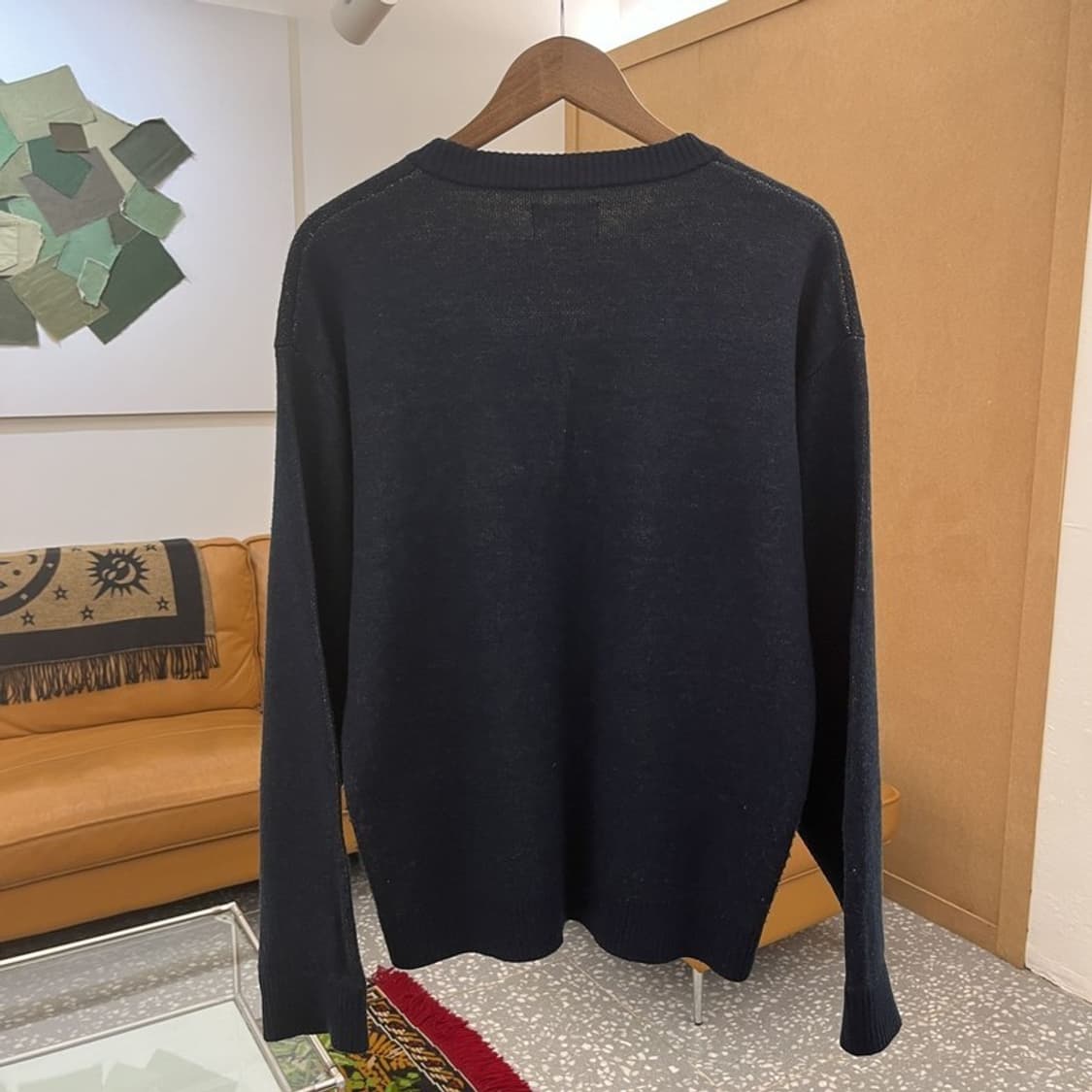 와릿이즌 빅로고 오버핏 아크릴 니트 스웨터 100 C05926 상품이미지4