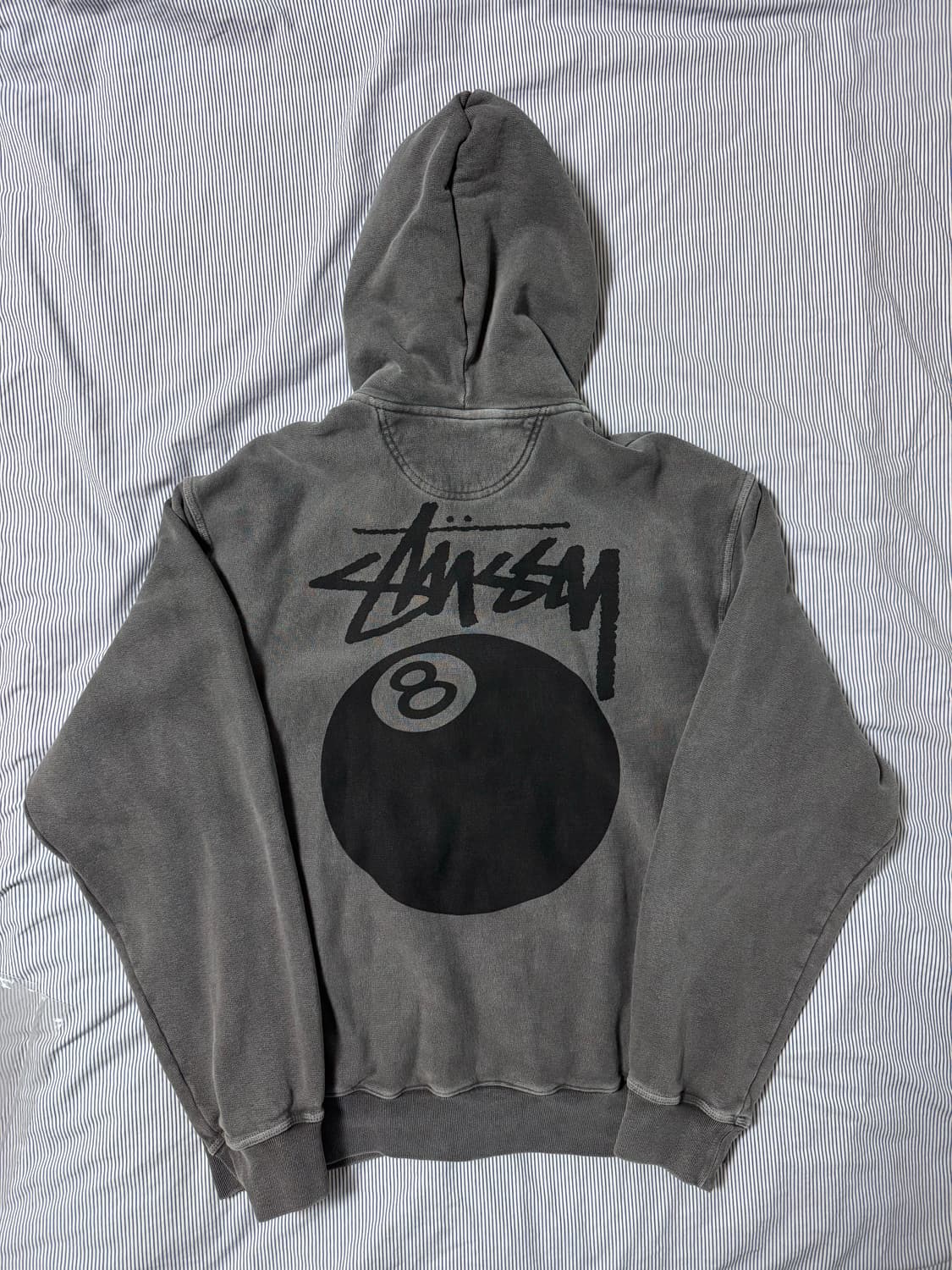 (새상품급) 스투시 8볼 피그먼트 다이드 집 후드 블랙 XL 상품이미지4