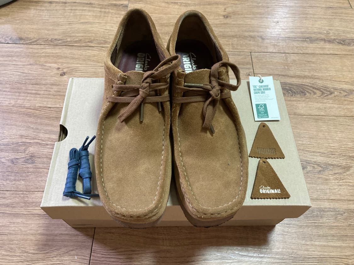 [UK9/275] 클락스 왈라비 모카신 / 콜라 브라운 상품이미지1