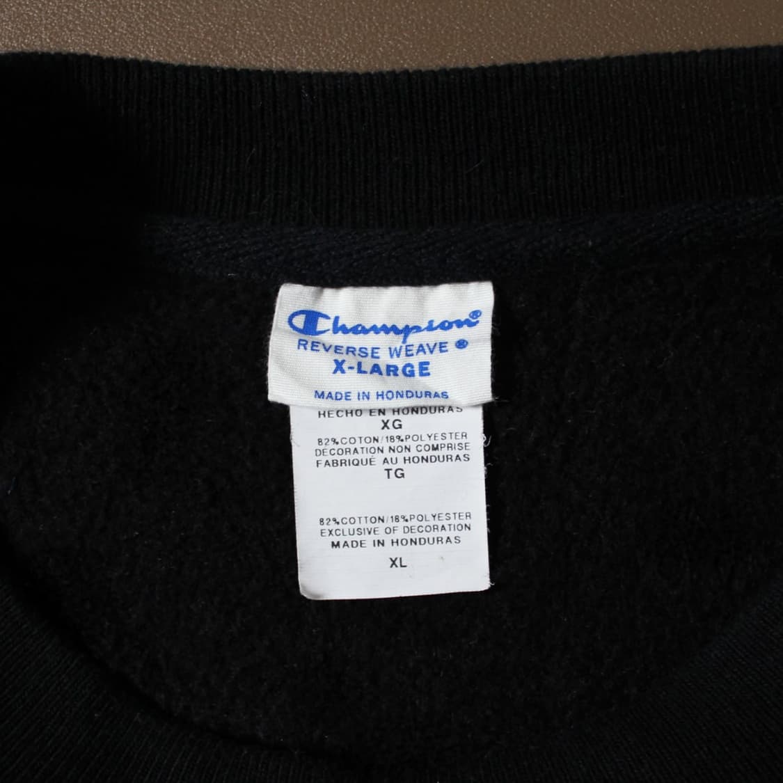 Champion 챔피온 프린팅 기모 블랙 맨투맨 상품이미지5