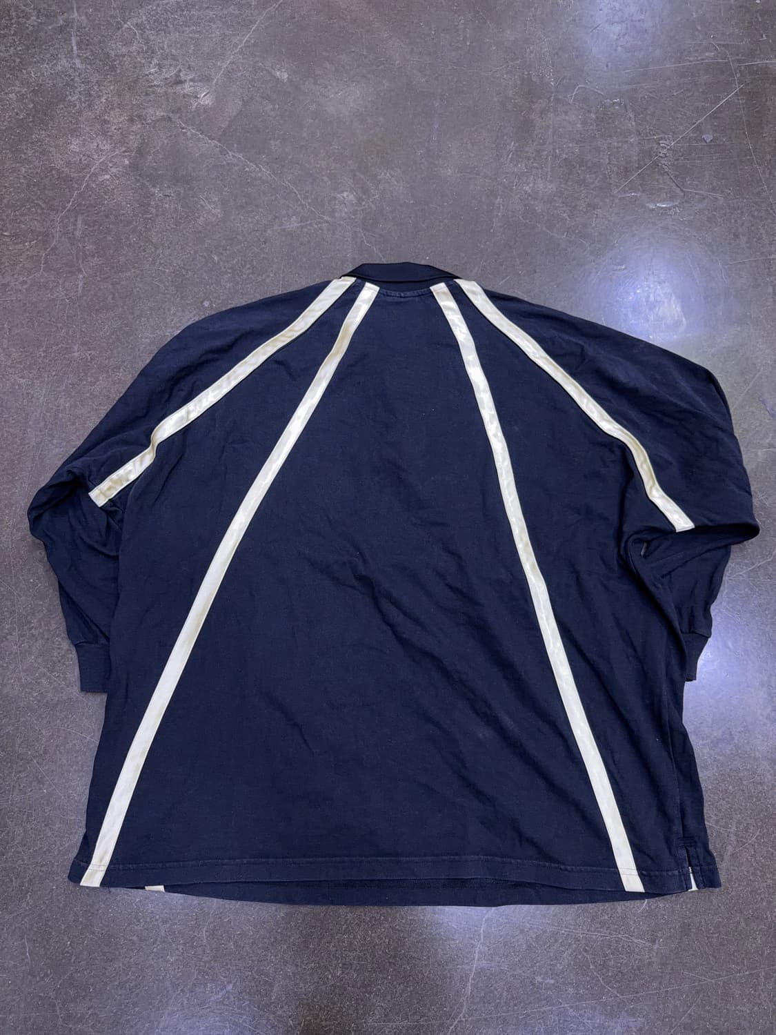 아디다스 오리지널 럭비 폴로 반집업 긴팔티 셔츠 블랙 2XL 상품이미지5