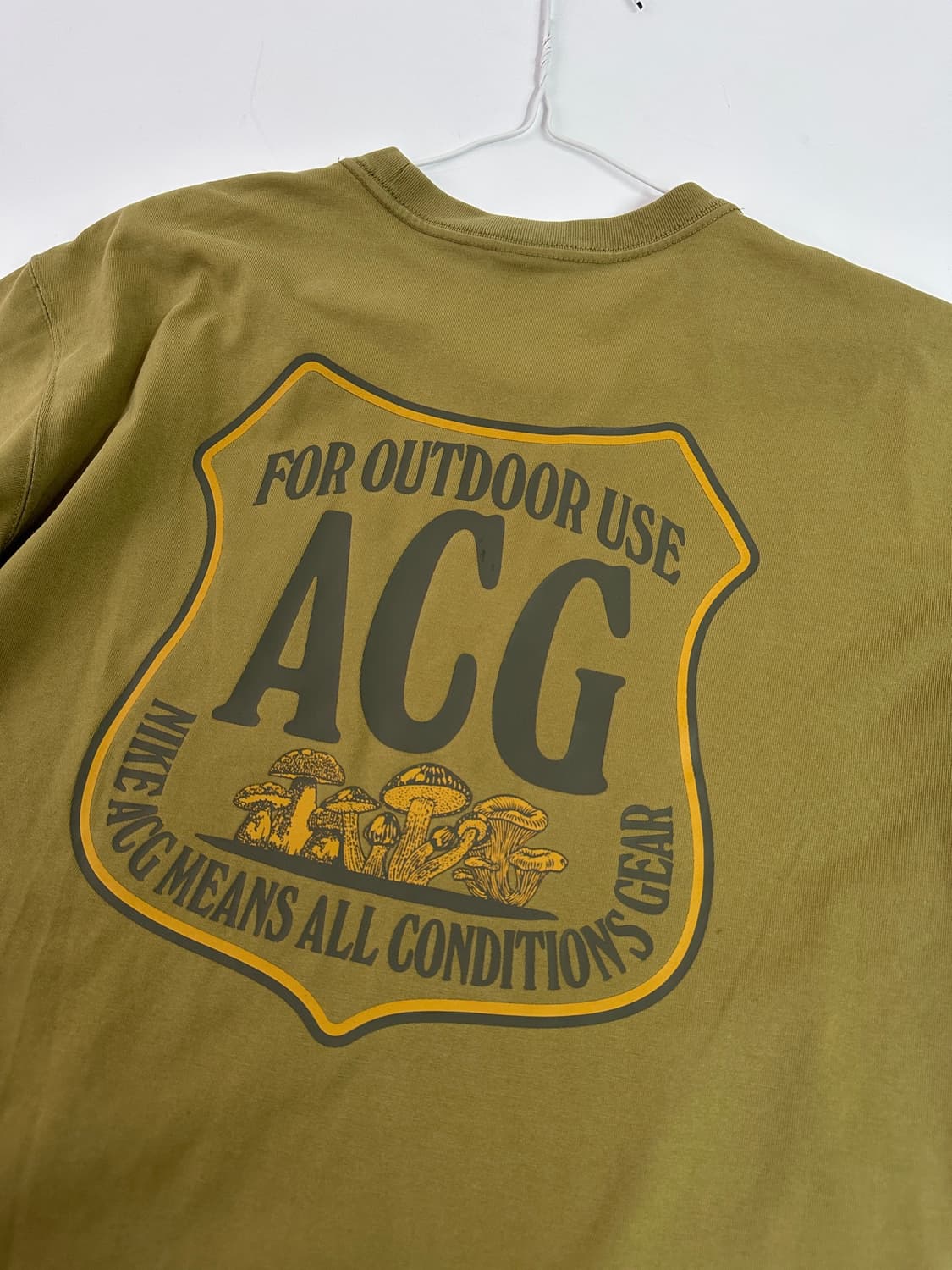 나이키 acg 로고 카키 티셔츠 XL 상품이미지6