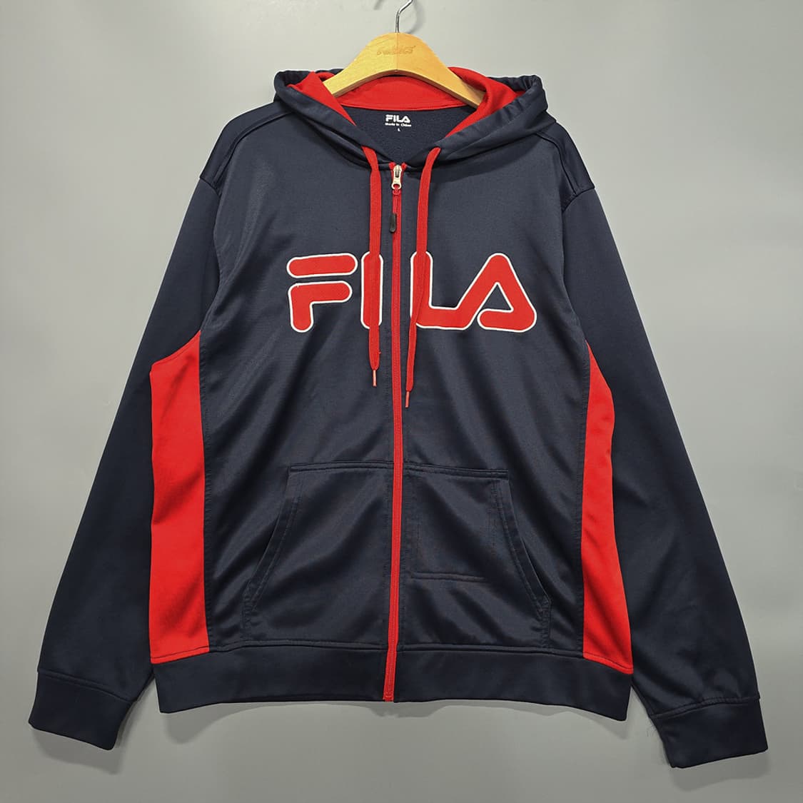 휠라(FILA) 빅로고 배색 후드집업 자켓 L 상품이미지1
