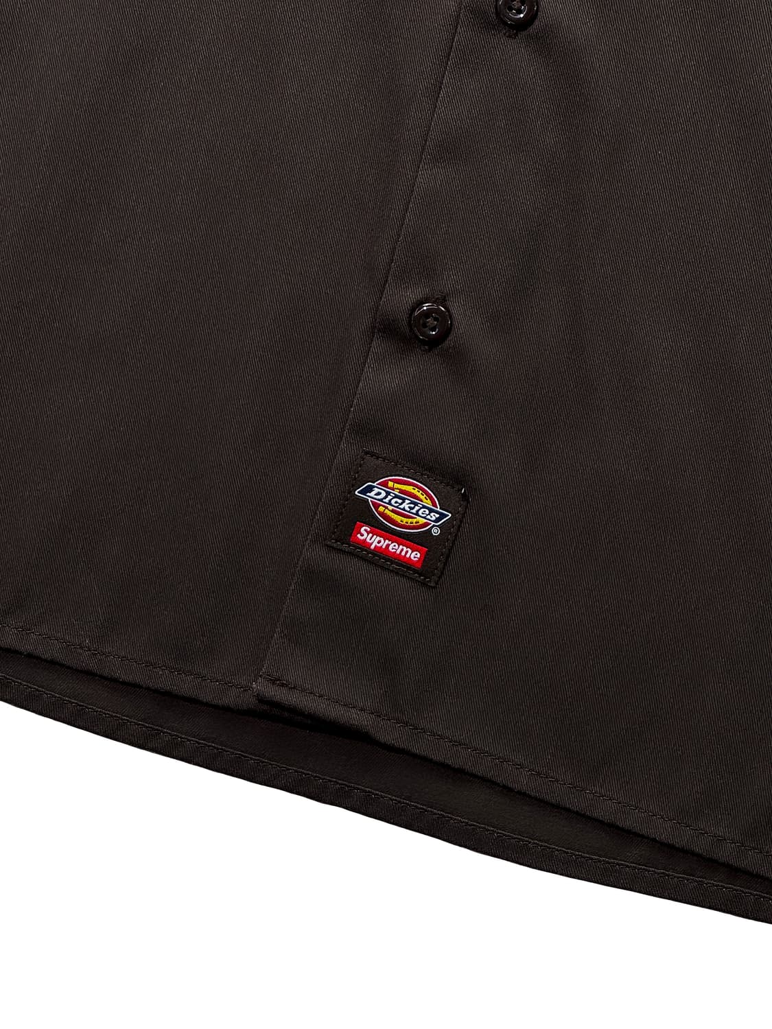 슈프림 x 디키즈 스트라이프 숏슬리브 워크 셔츠 브라운 상품이미지5