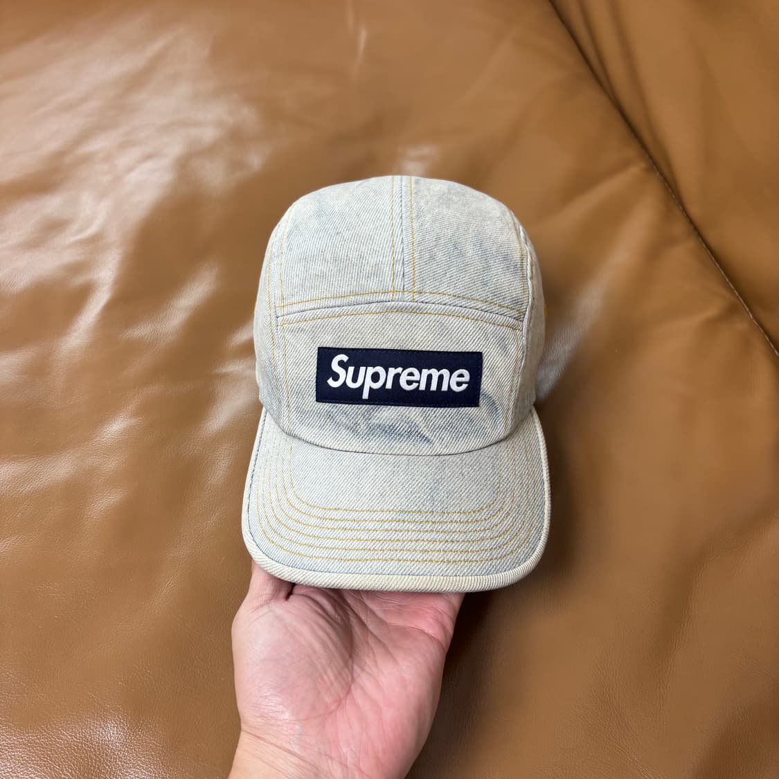 Supreme 슈프림 23ss 워시드 더티 인디고 데님 캠프캡 모자 상품이미지3