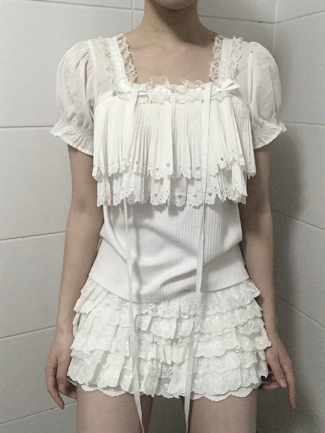 히메갸루 레이스 블라우스 상품이미지1