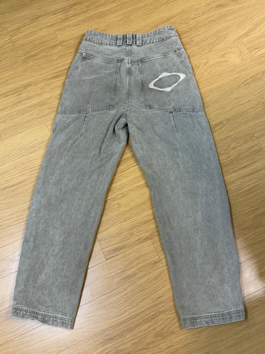 미스치프 워시드 슬라우치 진 블리치드 카키 M 상품이미지3