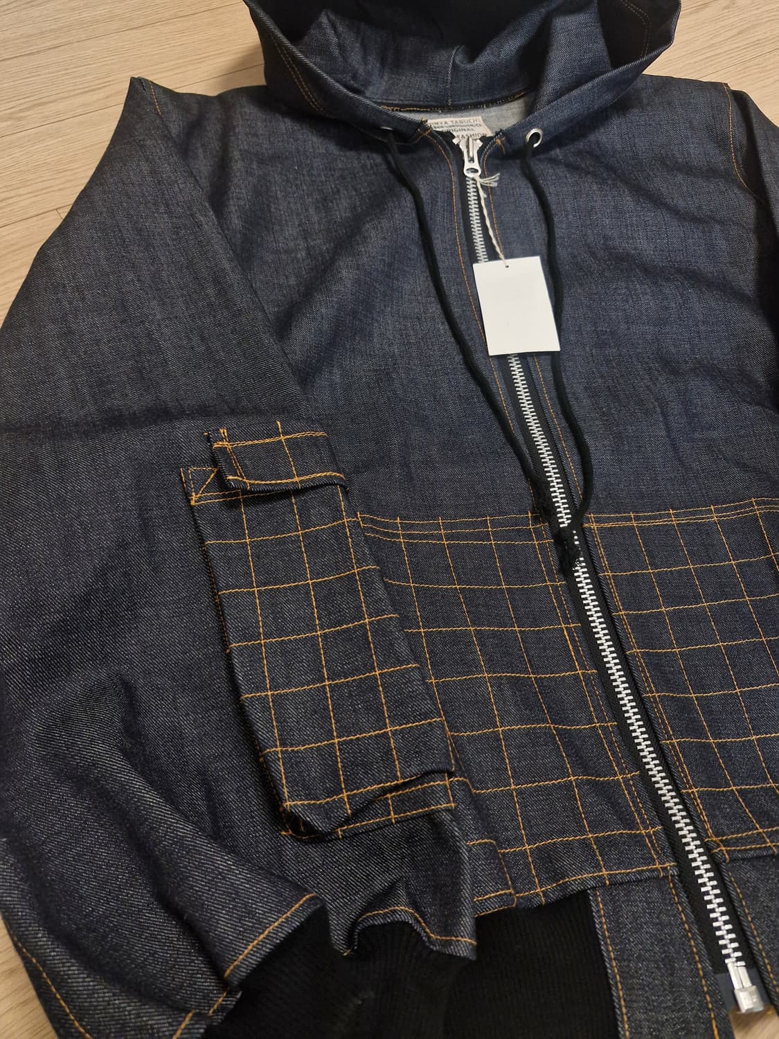 Unfinished 데님 후드집업 상품이미지3