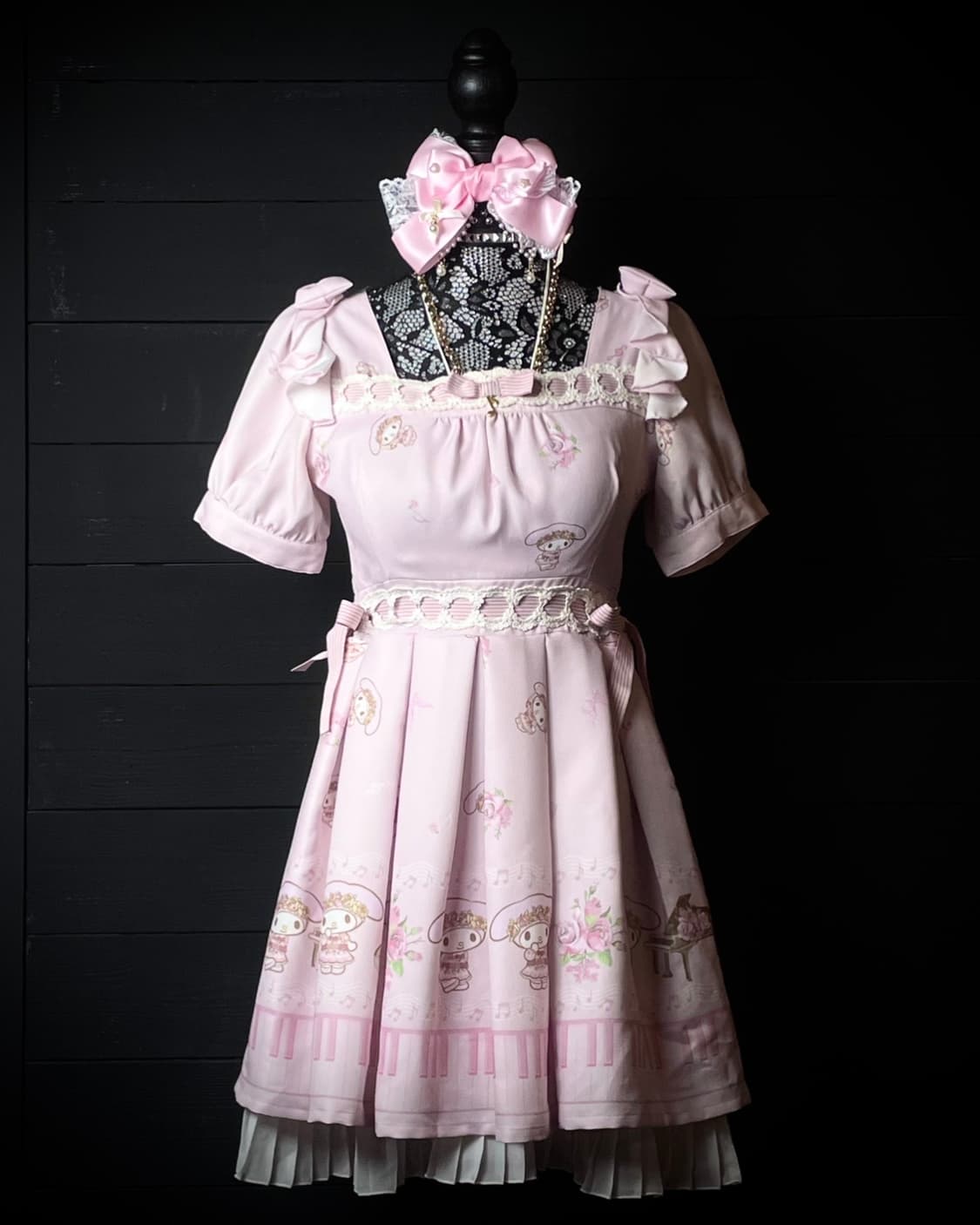 LIZ LISA 마이멜로디 콜라보 연핑크 히메갸루 로리타 원피스 상품이미지1