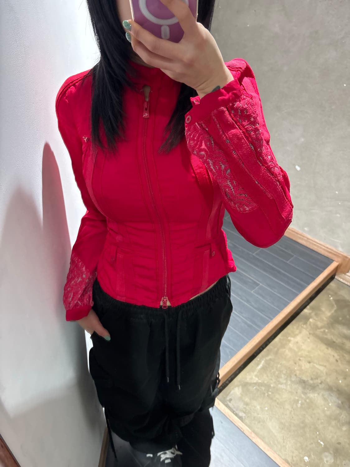아르마니 익스체인지 레드 자켓 상품이미지3