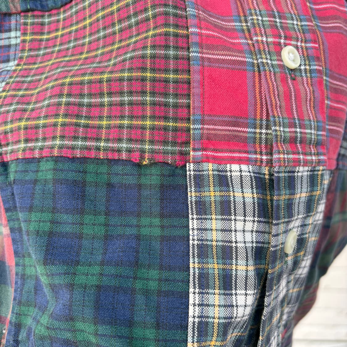 Polo 폴로 패치워크 체크 셔츠 상품이미지4