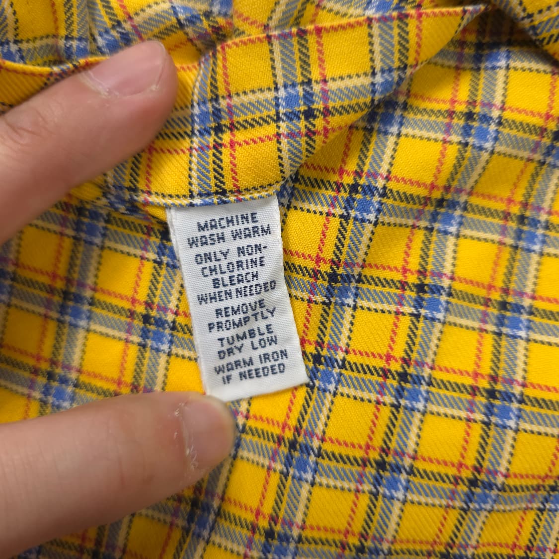 폴로 랄프로렌 커스텀핏 코튼 체크셔츠 옐로우체크 (M) 상품이미지5