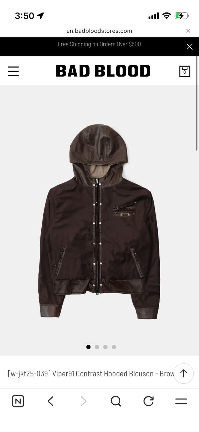 Viper91 Contrast Hooded Blouson 상품이미지1