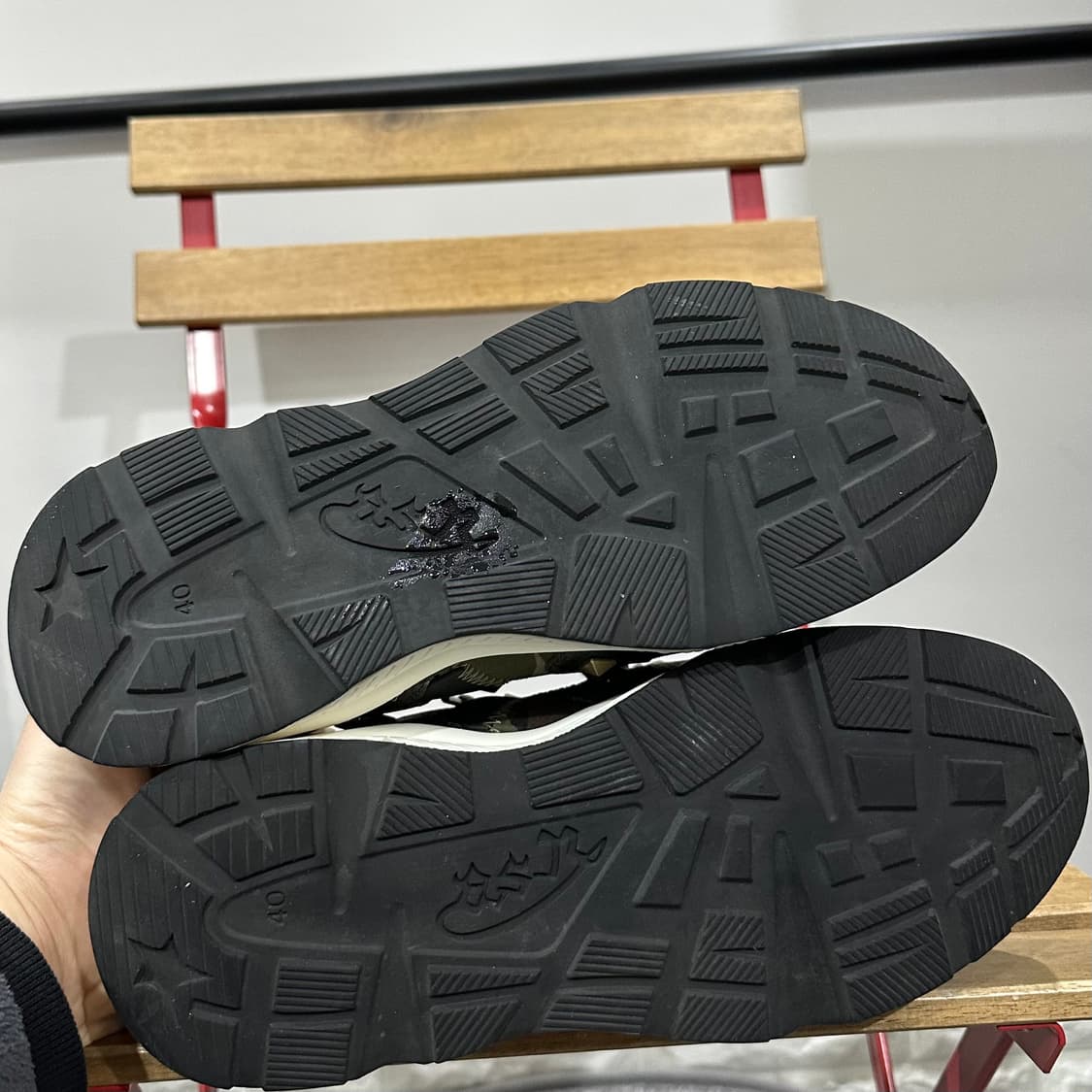 EU40) 260 ASH 아쉬 운동화 남성 남자 신발 카모 카키 골드 상품이미지6