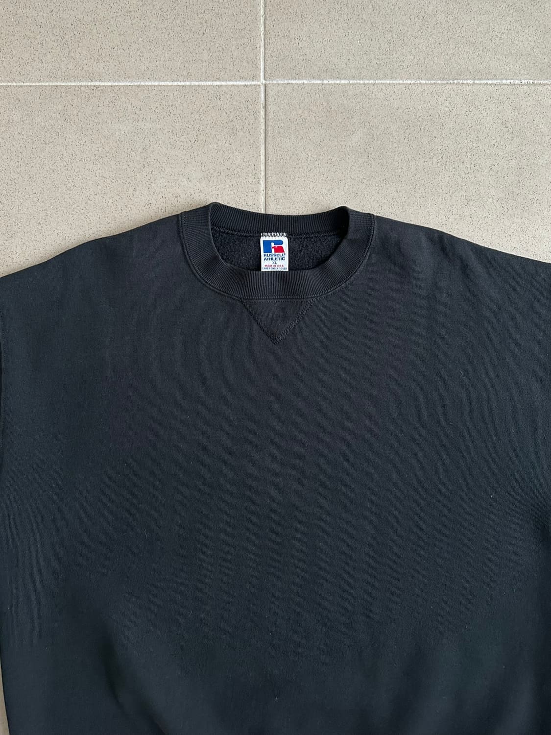 90s 빈티지 러셀 스웻셔츠 블랙 XL USA 상품이미지4