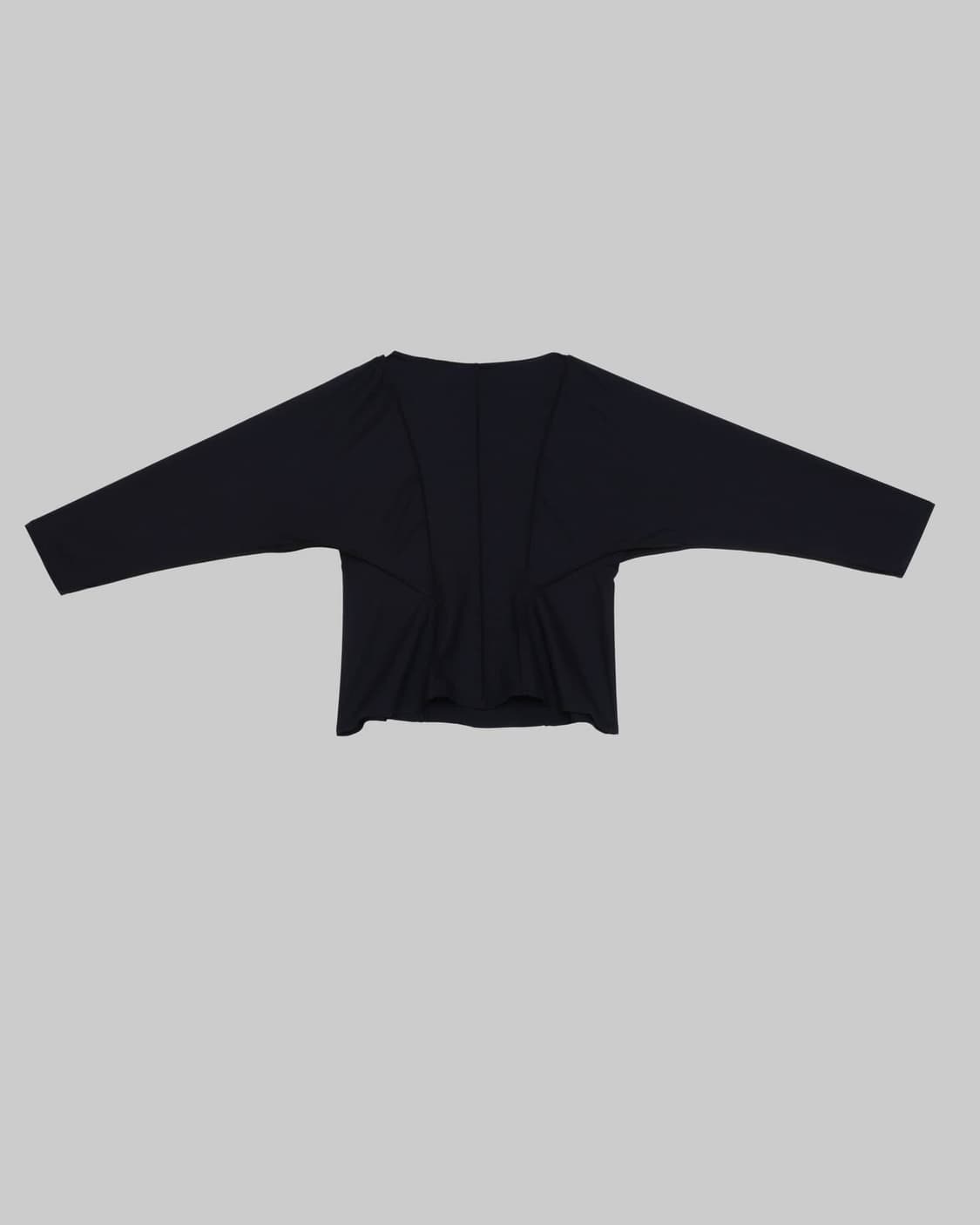 [XS,S,M]베이스레인지 25fw Nika 롱 슬리브리스 탑/네이비 상품이미지8