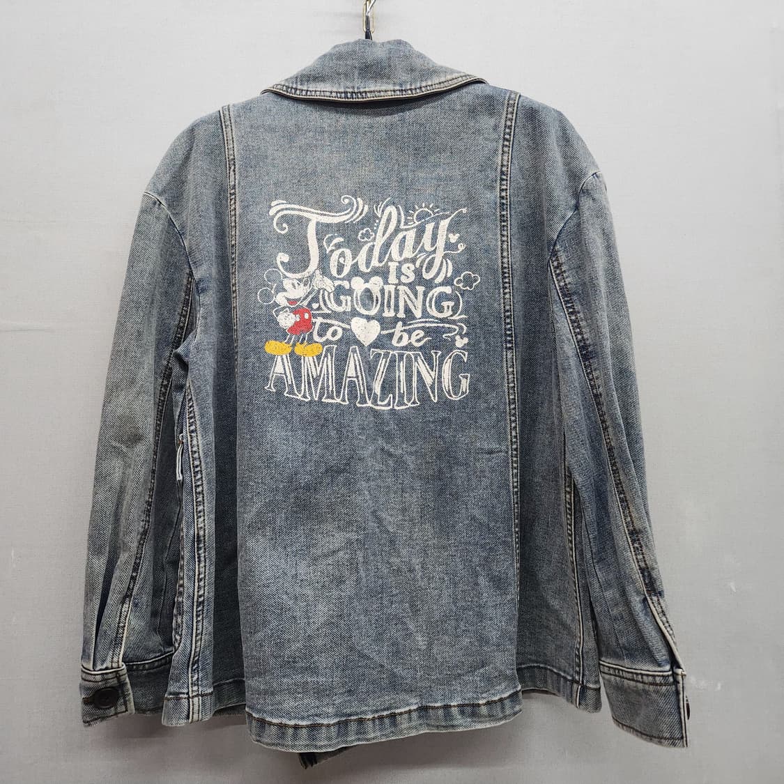 디즈니 미키마우스 백프린팅 빈티지 데님 블레이저 55(M) 상품이미지4