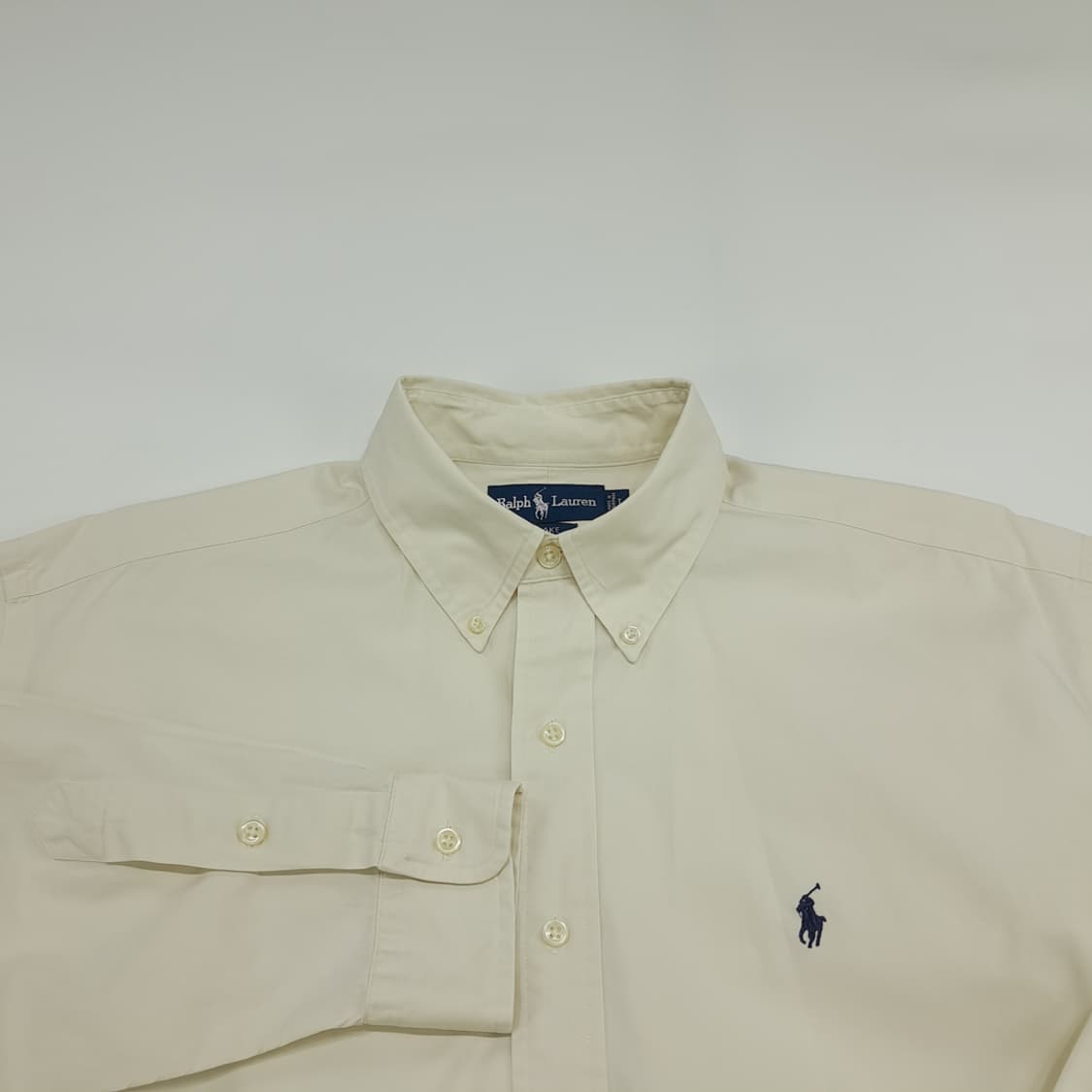CN229 L 폴로 랄프로렌 골든 내츄럴 화이트 긴팔 셔츠 남방 상품이미지3
