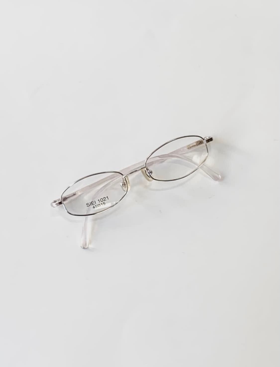 Small 실버 메탈 투명템플 오벌 데드스탁 연핑크 상품이미지3