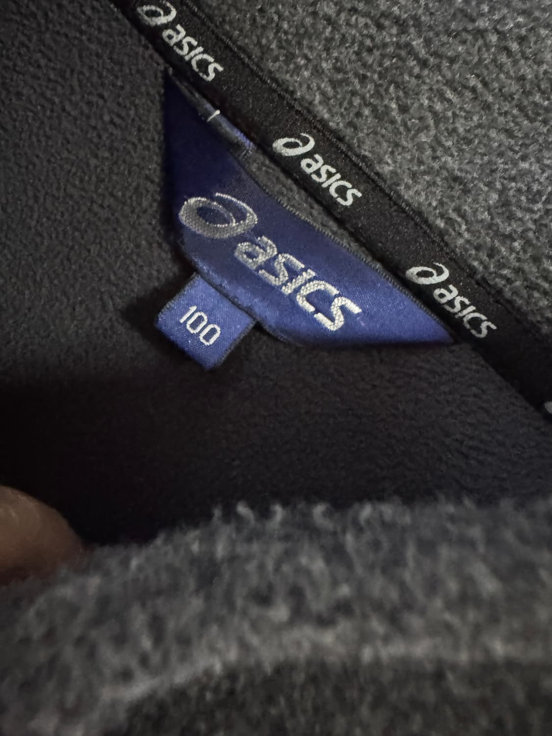 아식스 asics 플리스 트레이닝 집업 자켓 L 그레이 상품이미지3