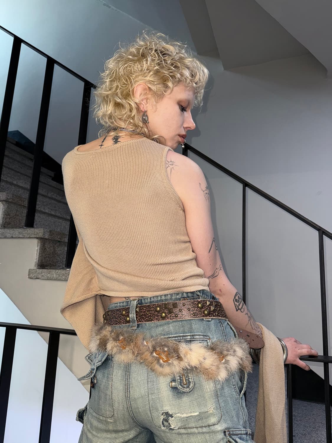 muffler layered knit 상품이미지5