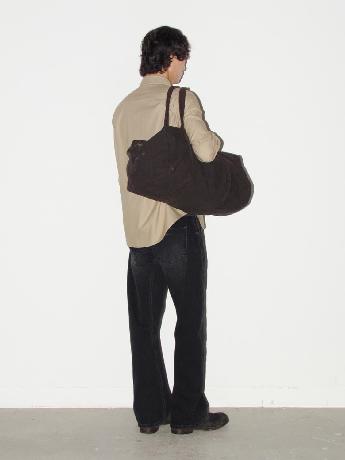 이이 더플백 브라운 L 상품이미지2