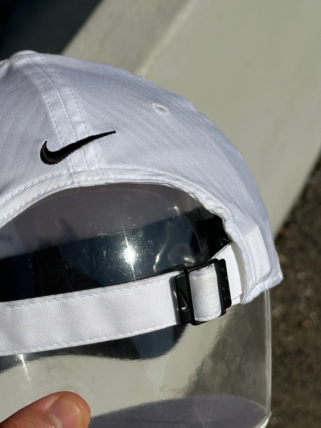 [F] 나이키 로고 우븐 화이트 볼캡 모자 상품이미지5