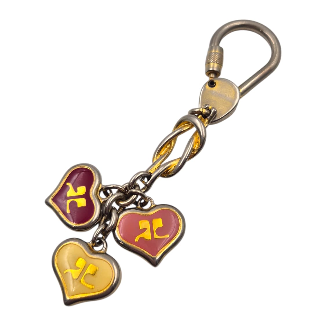 90s 꾸레쥬 하트 에나멜 레이어드 키링 상품이미지2