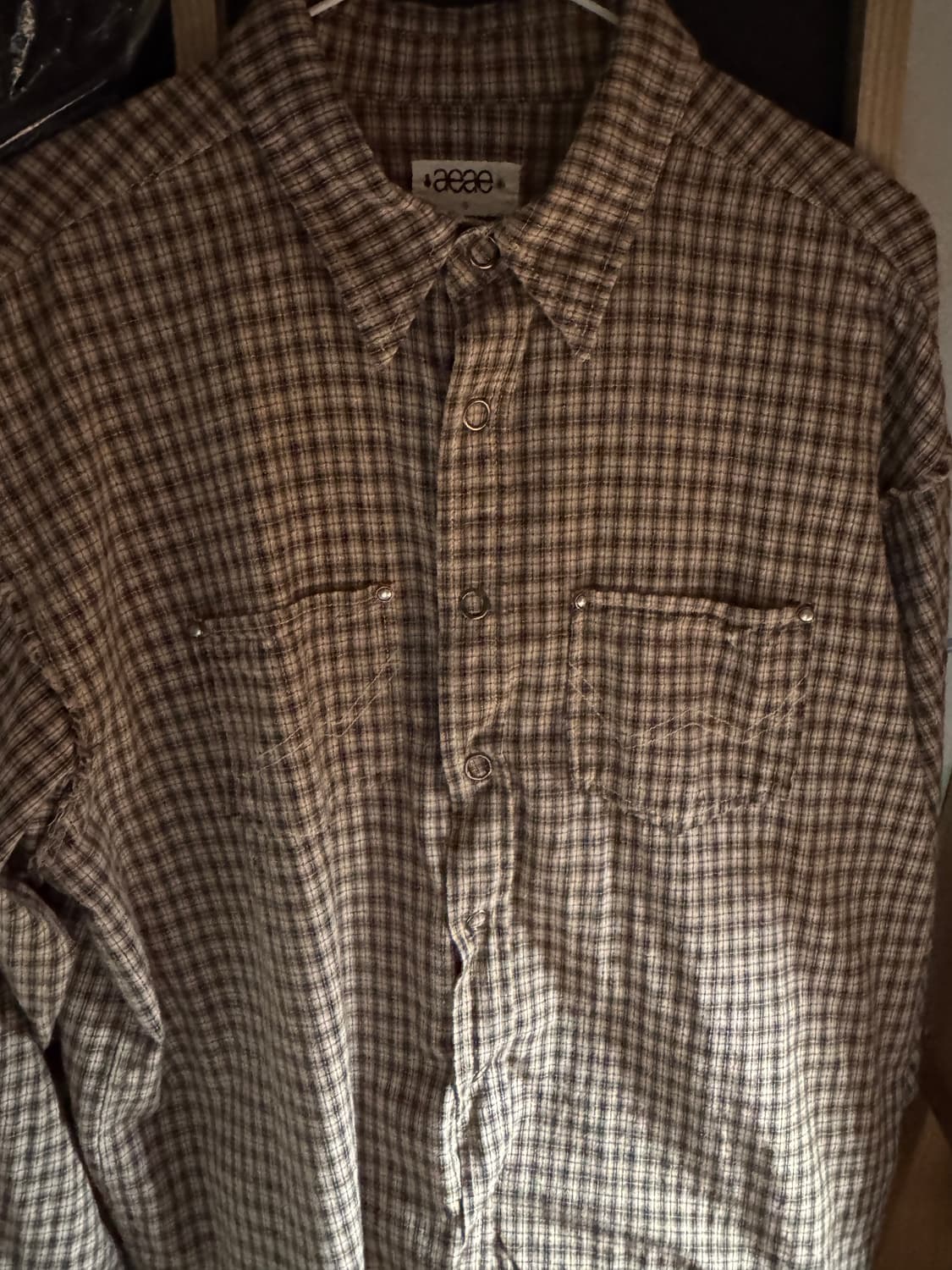 에이이에이이 웨스턴 체크셔츠 판매 상품이미지1