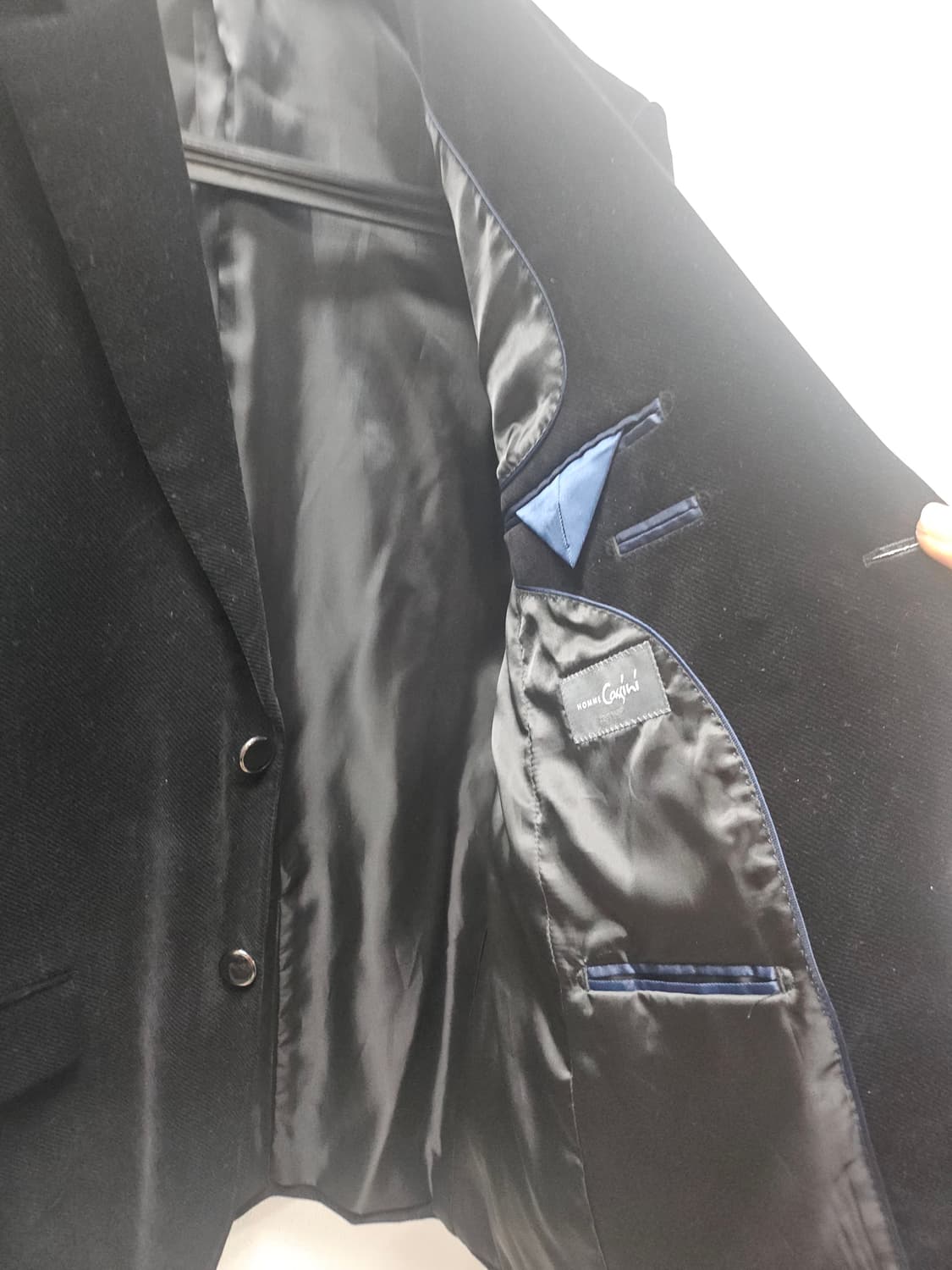 옴므  까시니 블랙 벨벳 남성 자켓  100 상품이미지4