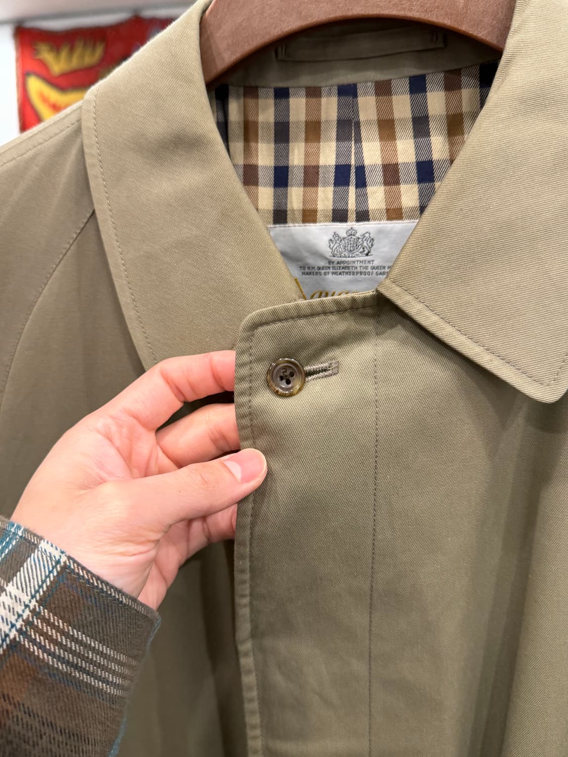 80s Aquascutum 빈티지 트렌치 맥코트 made England 상품이미지3