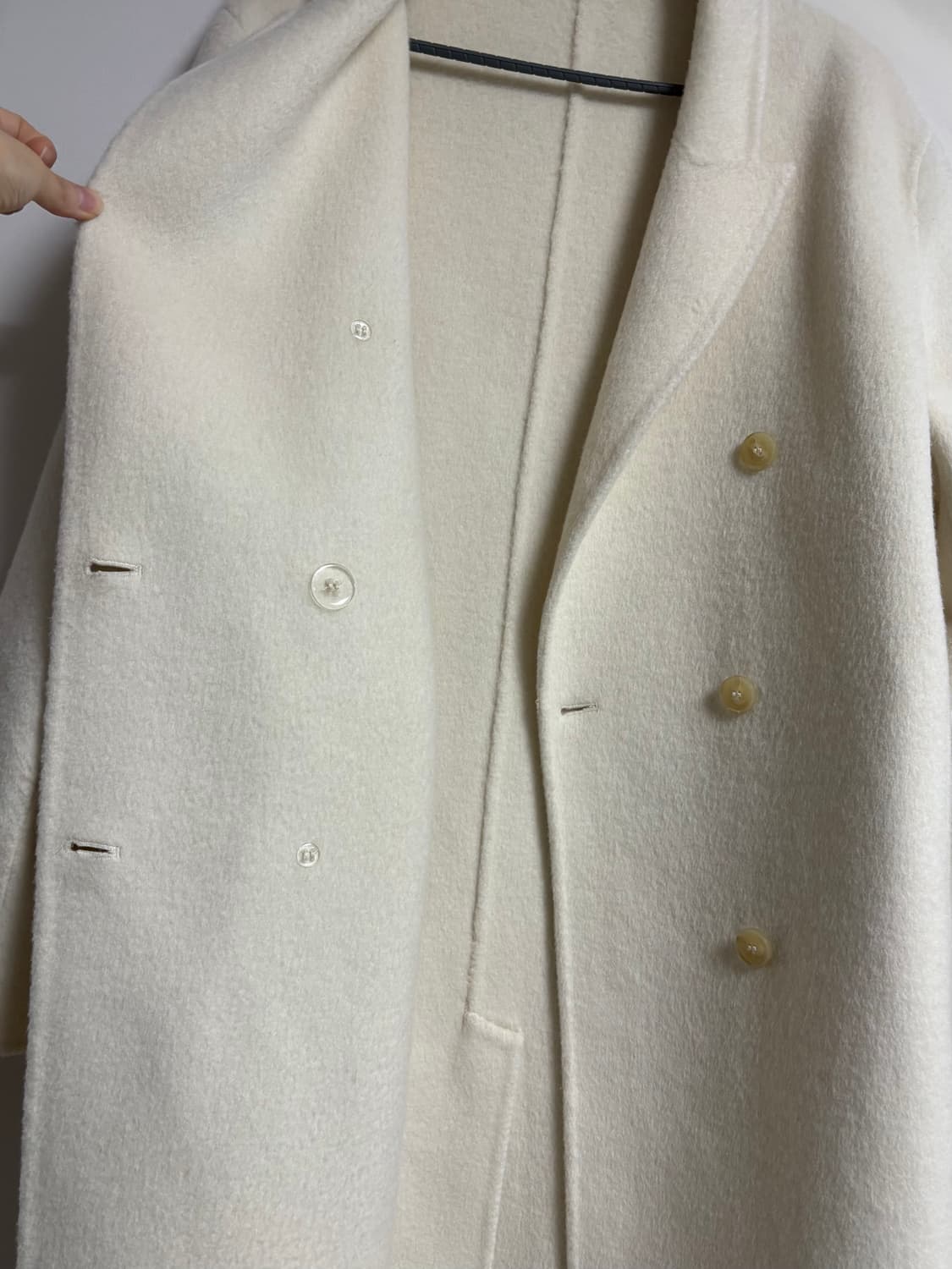 마젤브라운 양모 아이보리 더블코트 상품이미지6