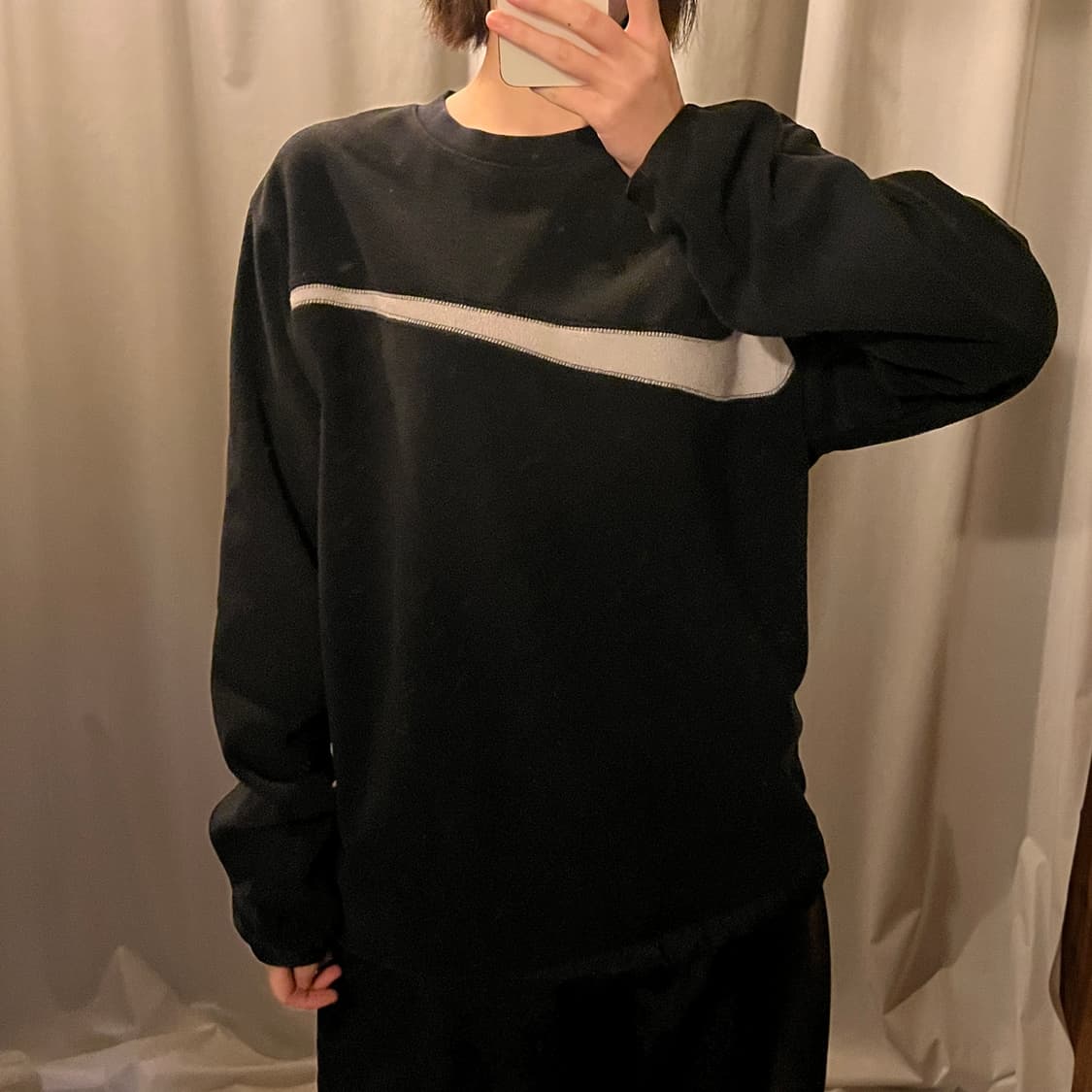 나이키 플리스 맨투맨 블랙 상품이미지2