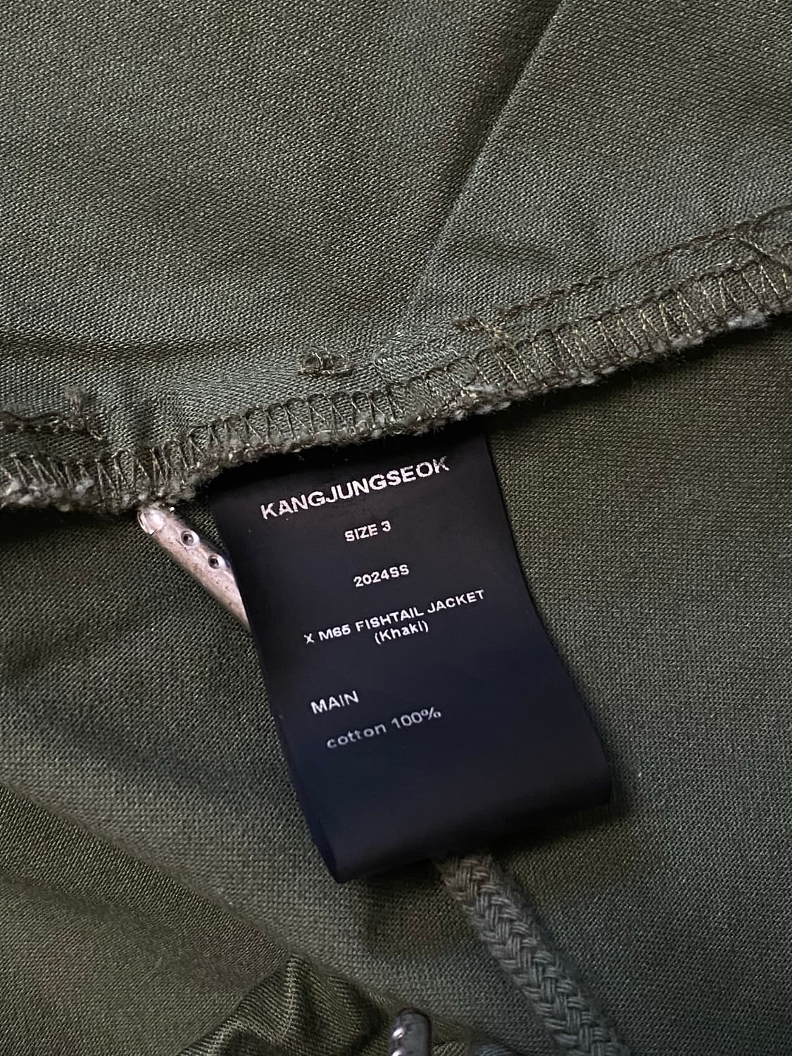 [3]강정석 m65 피쉬테일 자켓 올리브 카키 상품이미지3